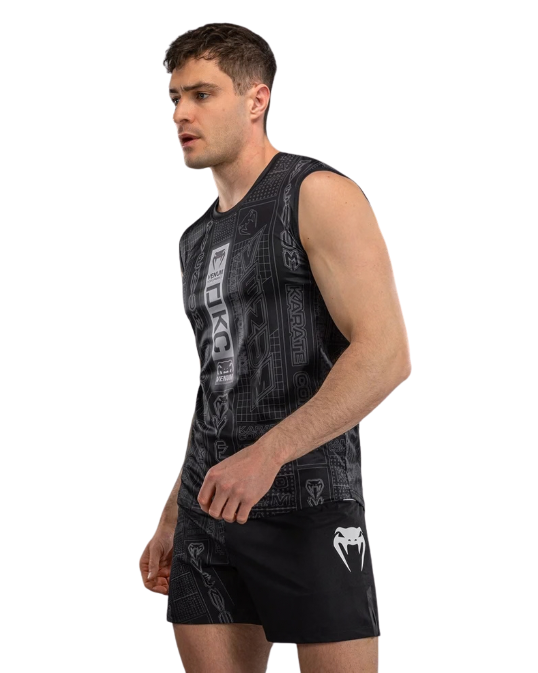 Venum Karate Combat Dry-Tech Tank Top – Black/Grey | Slim Fit – Moisture‑Wicking Performance Wear