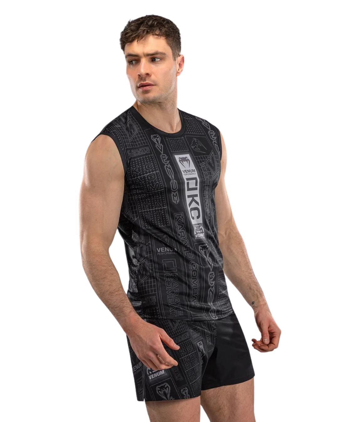 Venum Karate Combat Dry-Tech Tank Top – Black/Grey | Slim Fit – Moisture‑Wicking Performance Wear