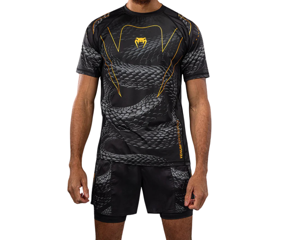 Venum Matupa Dry‑Tech T‑Shirt – Black/Grey/Gold | Training Tee