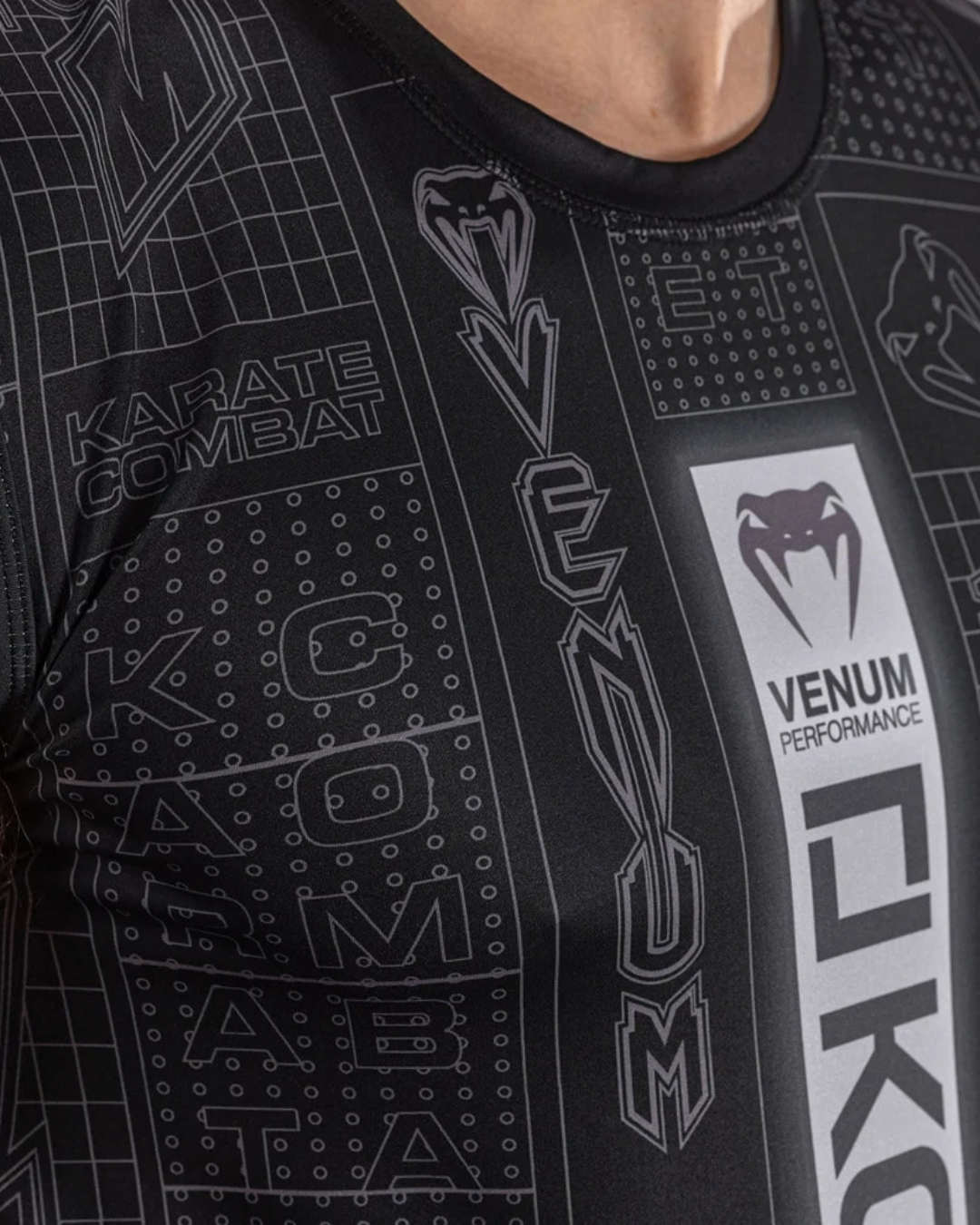 Venum Karate Combat Dry-Tech Tank Top – Black/Grey | Slim Fit – Moisture‑Wicking Performance Wear