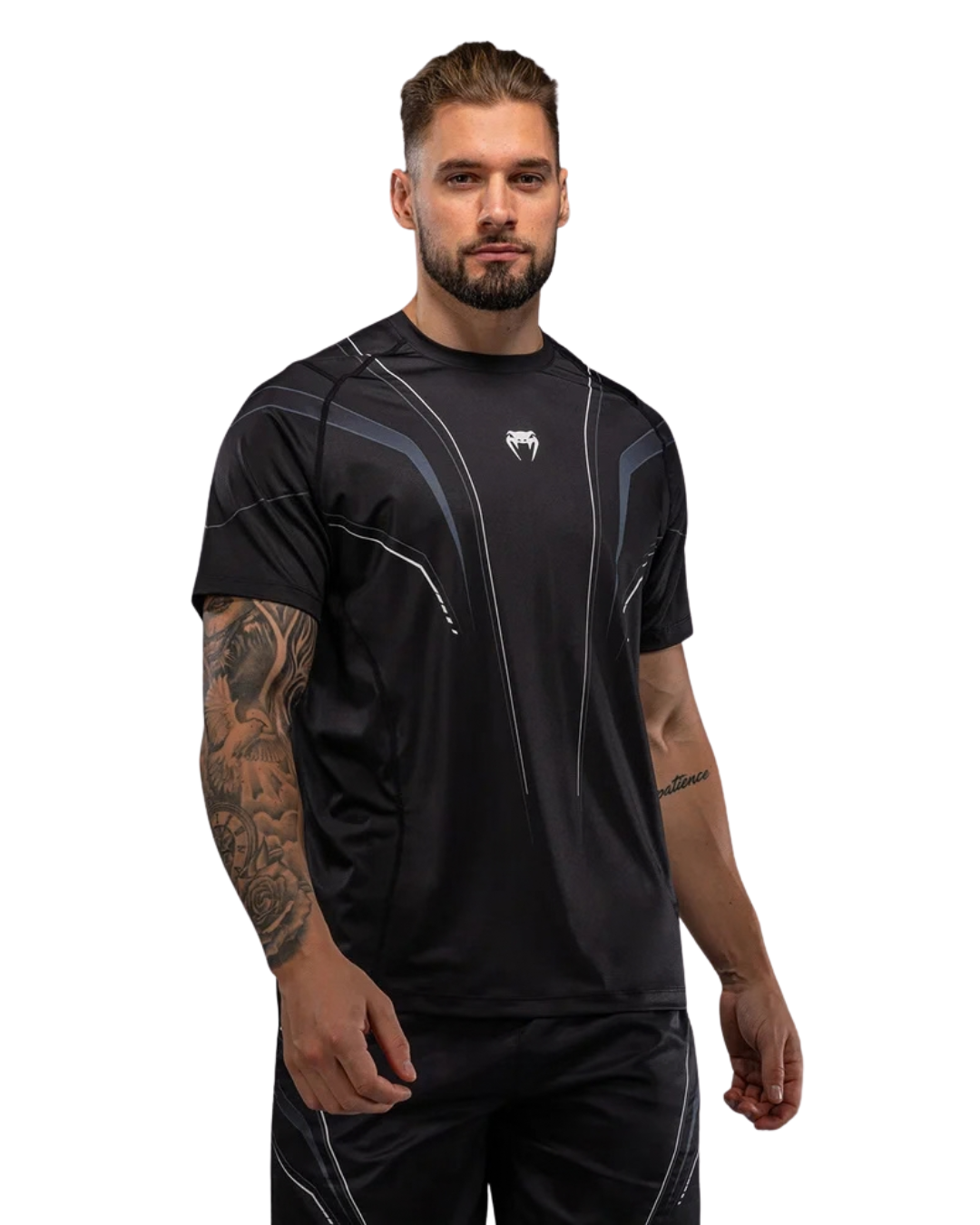 Venum Streamline Dry Tech – Black/White | Moisture‑Wicking Performance – Athletic Fit