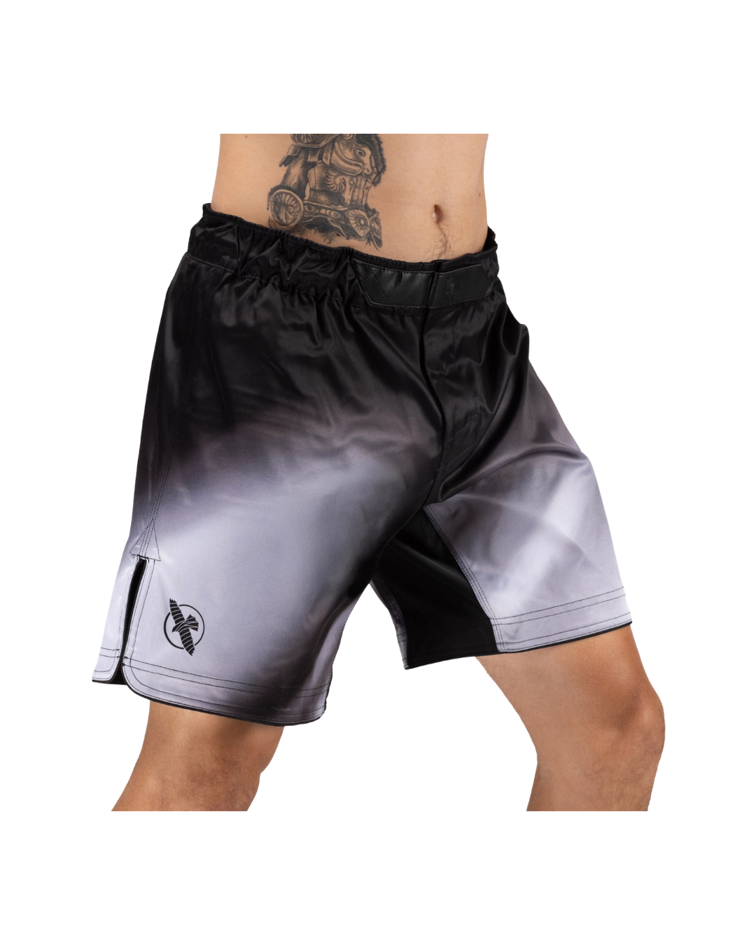 Hayabusa Men’s Apex 3/4 Thigh Fight Shorts – Black/White