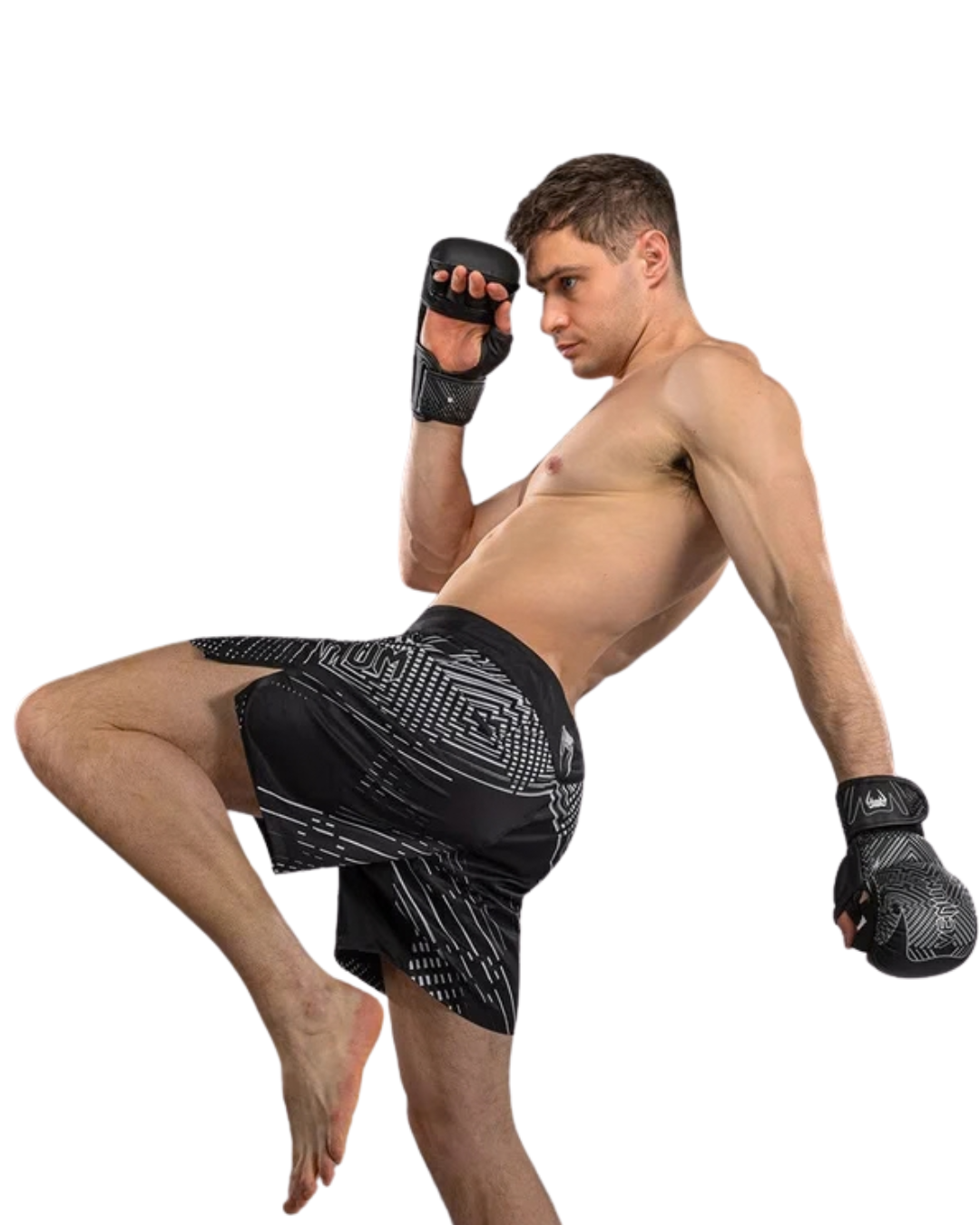 Venum Midnight Fury Fightshorts – Black/Grey/Silver