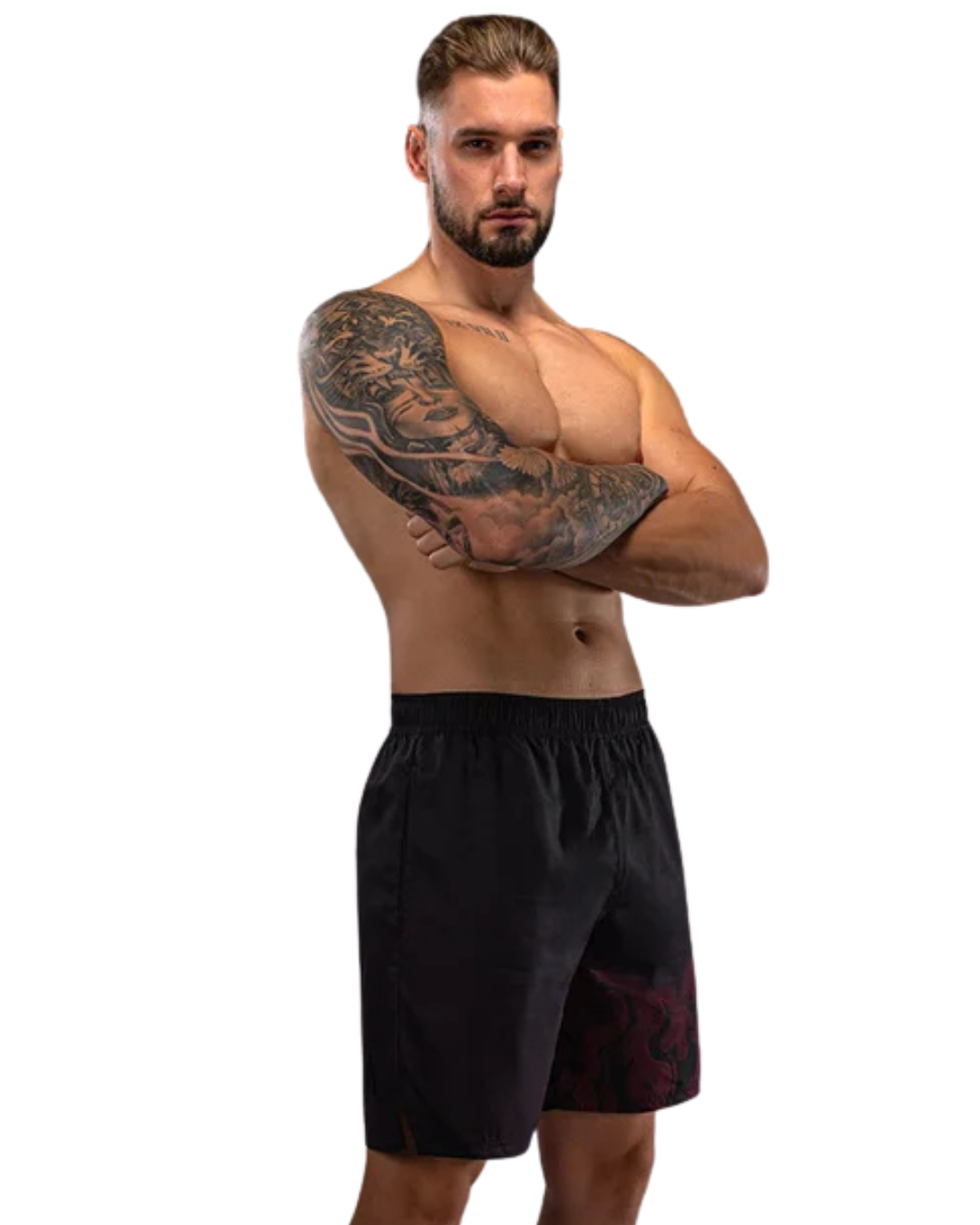 Venum Spectre Training Shorts – Black/Red | Lightweight Performance – Mid‑Thigh Cut