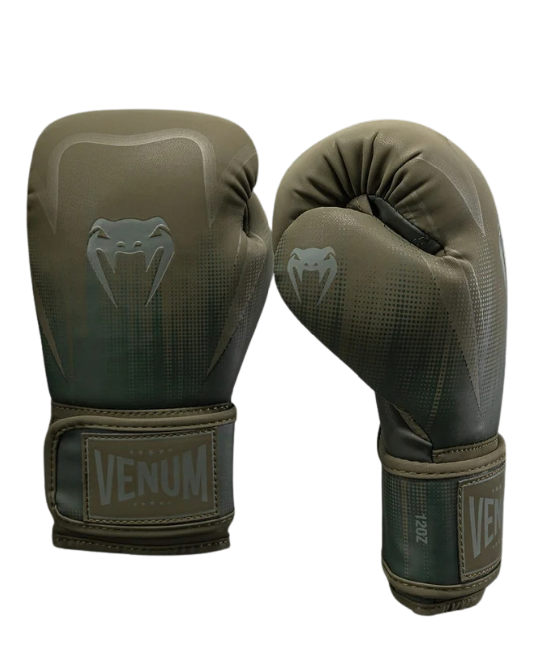 Venum Stealth Boxing Gloves – Khaki/Dark Green | Skintex Leather – Multi‑Density Foam – Training & Sparring
