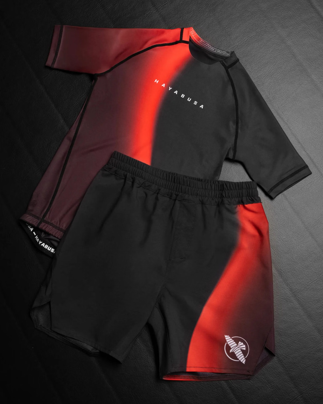 Hayabusa Youth Shortsleeve Rashguard – Red – Compression Fit – Kids BJJ & MMA Training Wear