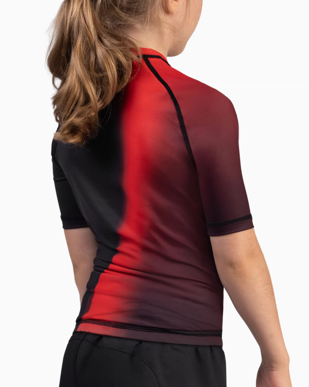 Hayabusa Youth Shortsleeve Rashguard – Red – Compression Fit – Kids BJJ & MMA Training Wear