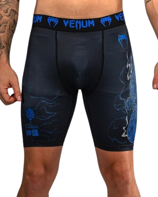 Venum Thunder Dragon Vale Tudo Shorts – Black/Royal Blue