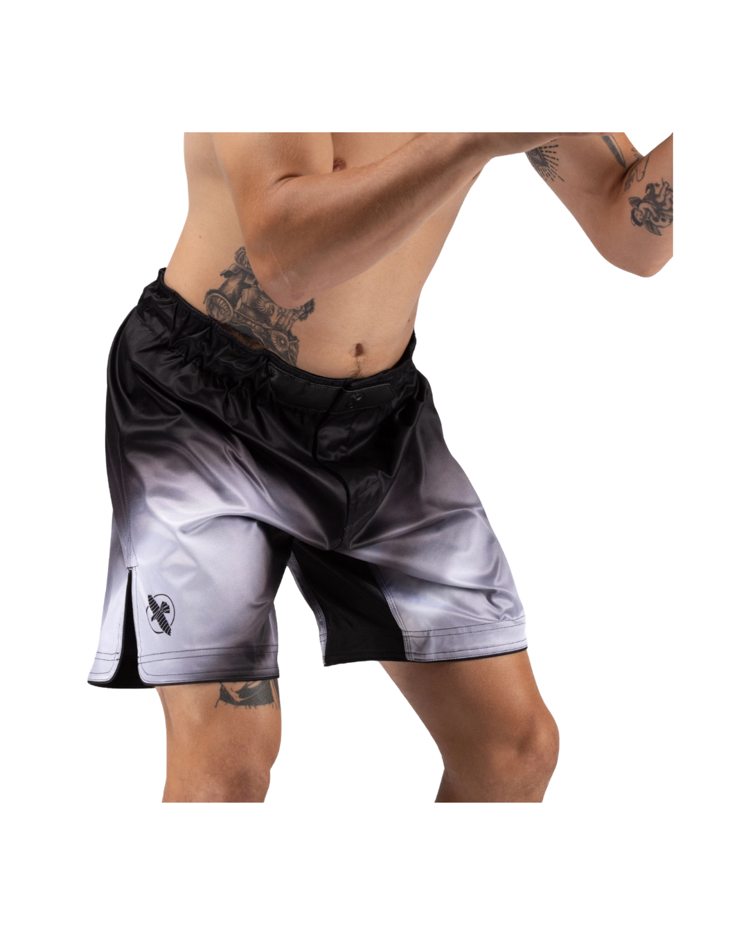 Hayabusa Men’s Apex 3/4 Thigh Fight Shorts – Black/White