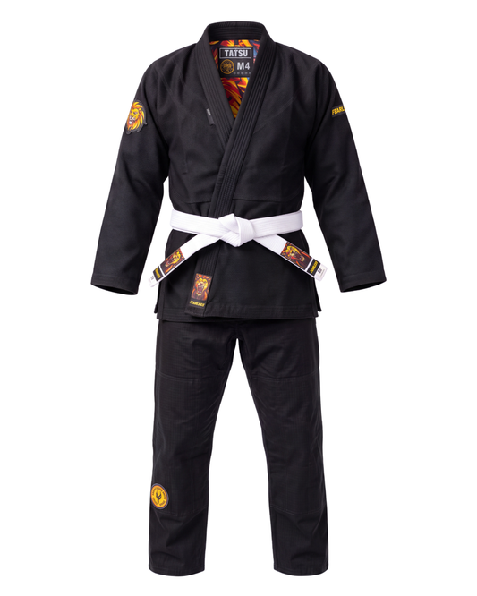 TATSU FEARLESS BJJ Gi – Black | Premium Pearl Weave - Adults