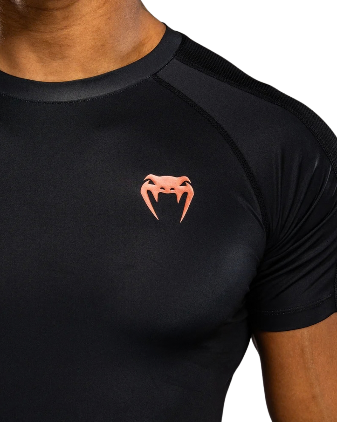 Venum Thunder Dragon Shortsleeve Rashguard – Black/Grey/Copper | Compression Fit – MMA & BJJ Performance Wear