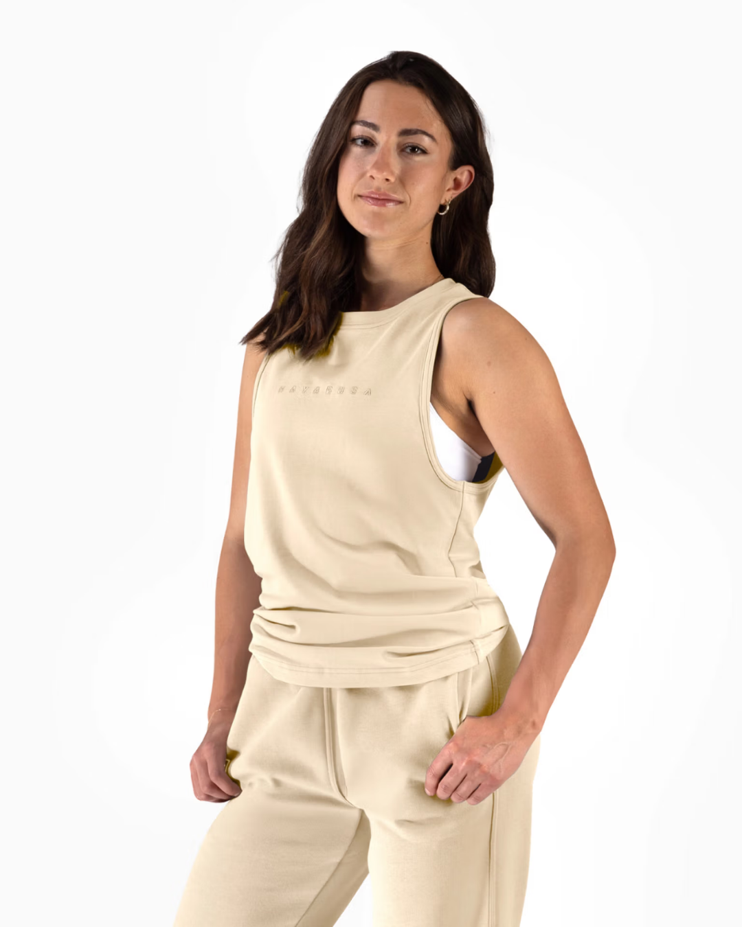HAYABUSA Essential Heavyweight Tank – Beige | Unisex