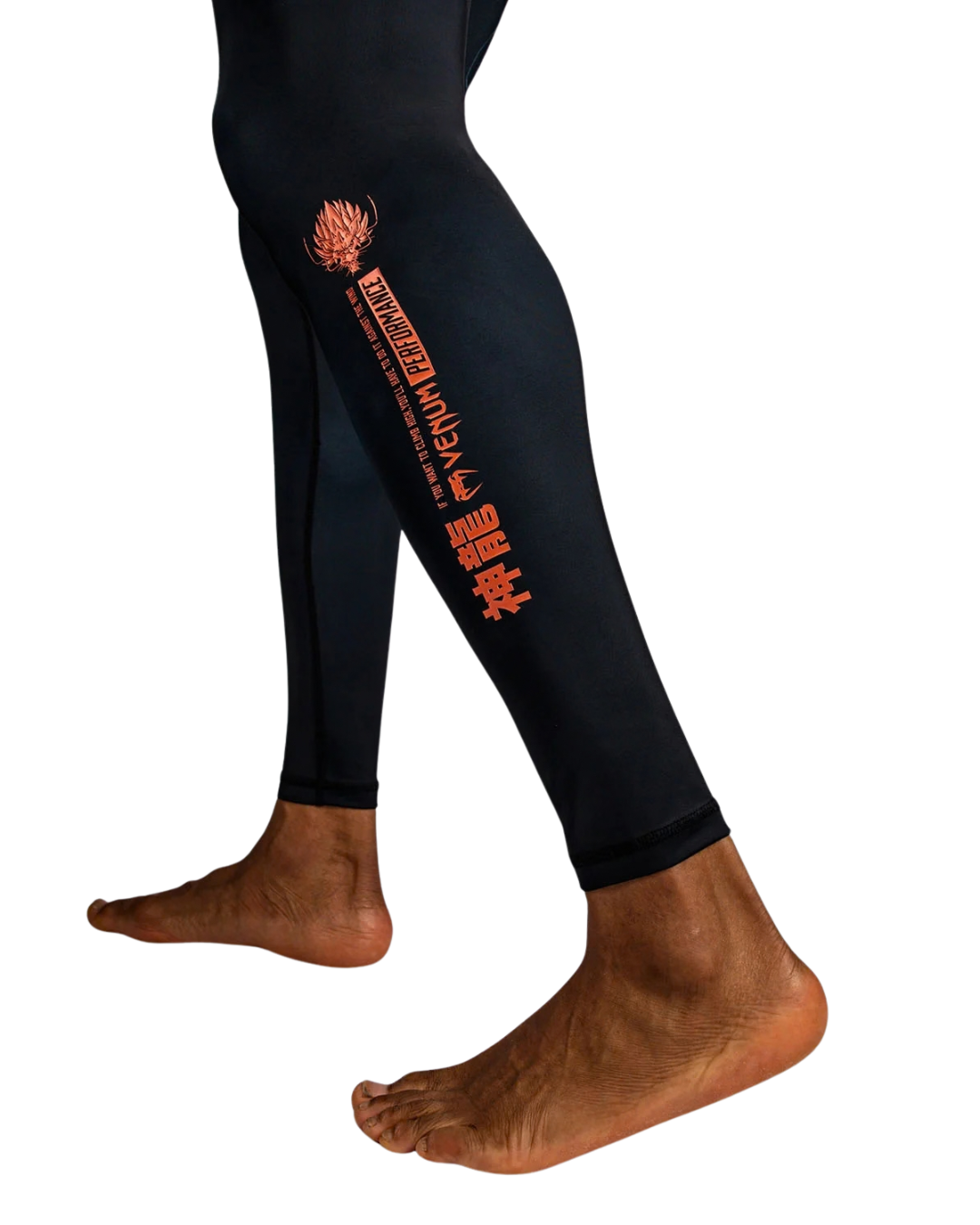 Venum Thunder Dragon Spats – Black/Grey/Copper | Compression Fit – MMA & BJJ Grappling Performance
