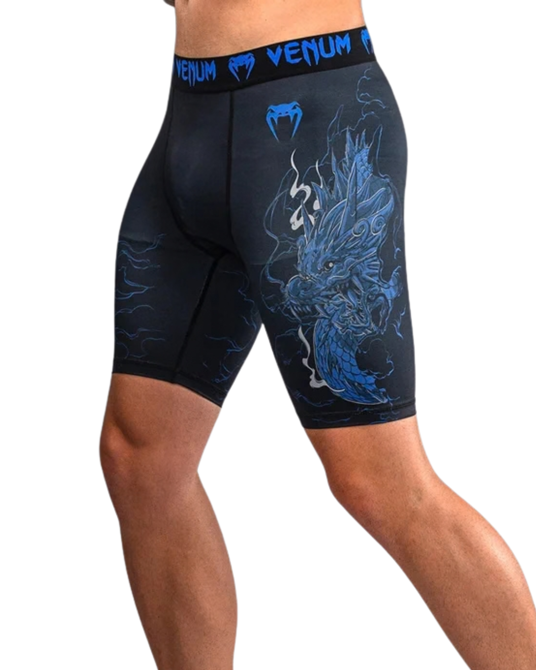 Venum Thunder Dragon Vale Tudo Shorts – Black/Royal Blue