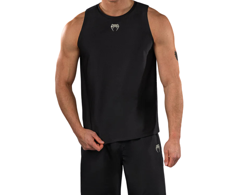 Venum Lazer Dry‑Tech Tank Top – Black/Grey | Lightweight Training Tank