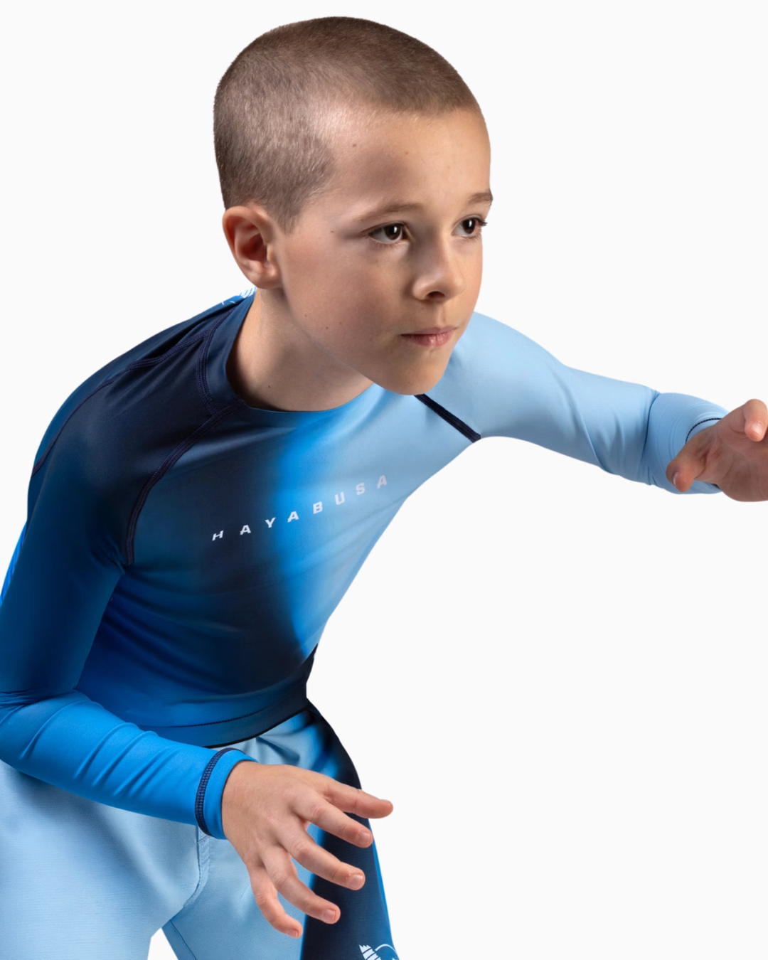 HAYABUSA Youth Longsleeve Rashguard – Blue | Compression Top
