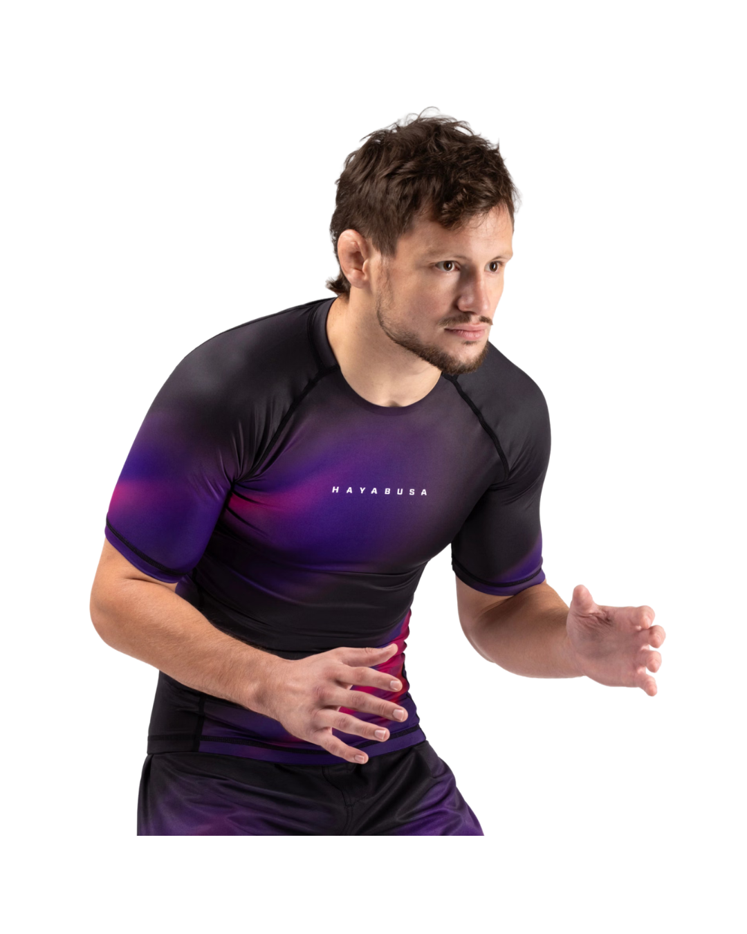 Hayabusa Men’s Apex Short Sleeve Rash Guard – Purple
