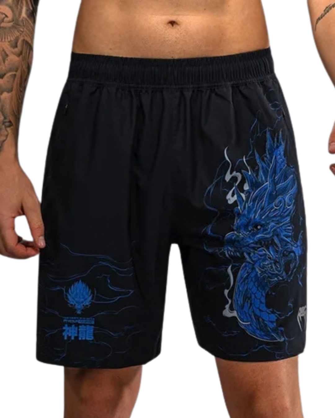 Venum Thunder Dragon Training Shorts – Black/Royal Blue | Lightweight Mobility – MMA & Striking Performance
