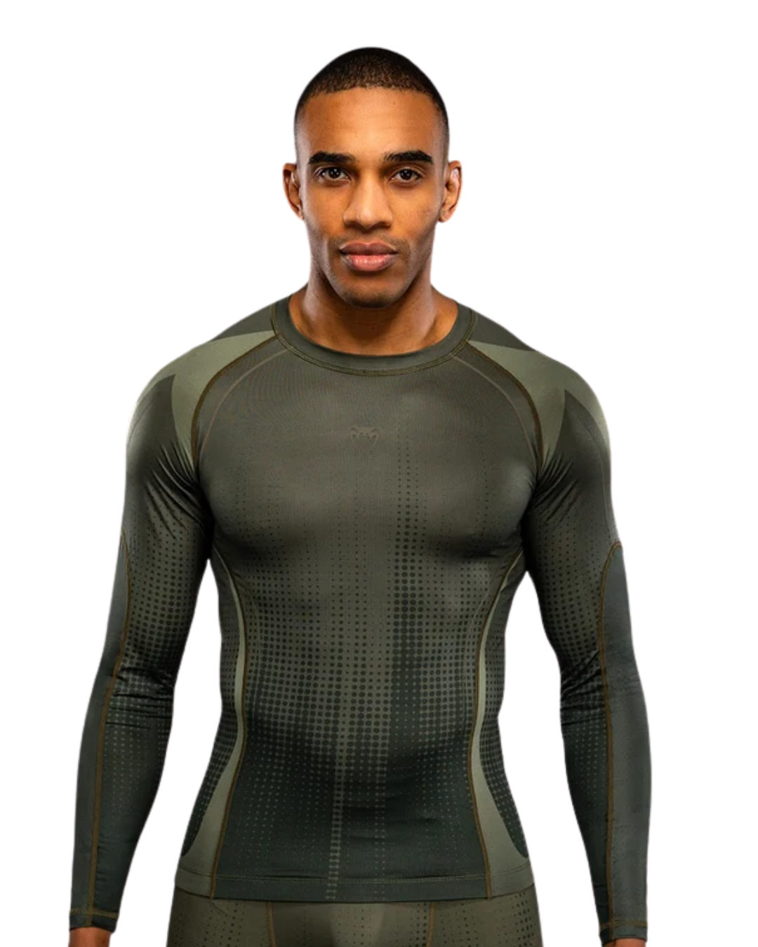 Venum Stealth Longsleeve Rashguard – Khaki/Dark Green | Compression Fit – MMA & BJJ Performance Wear