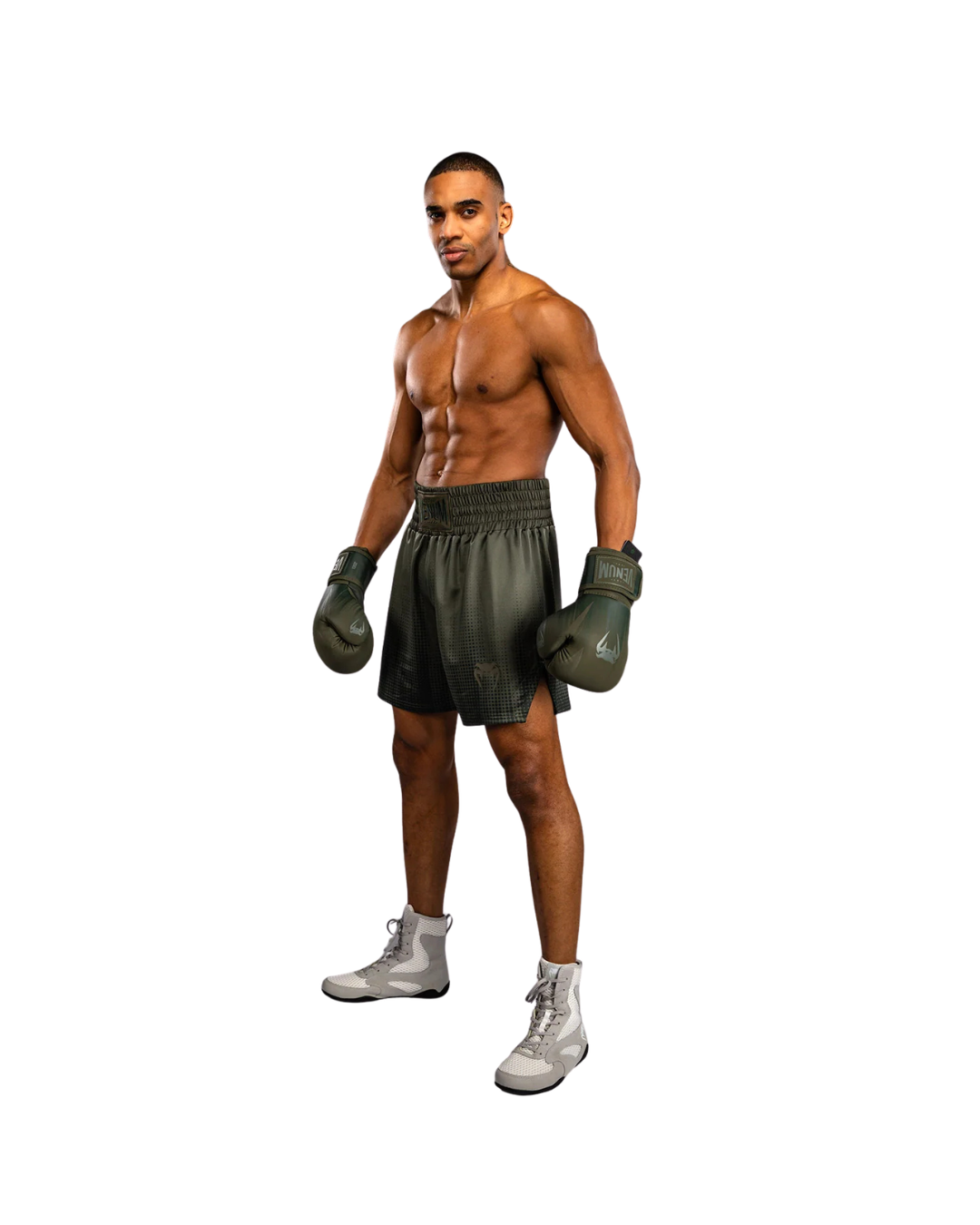Venum Stealth Boxing Shorts – Khaki/Dark Green
