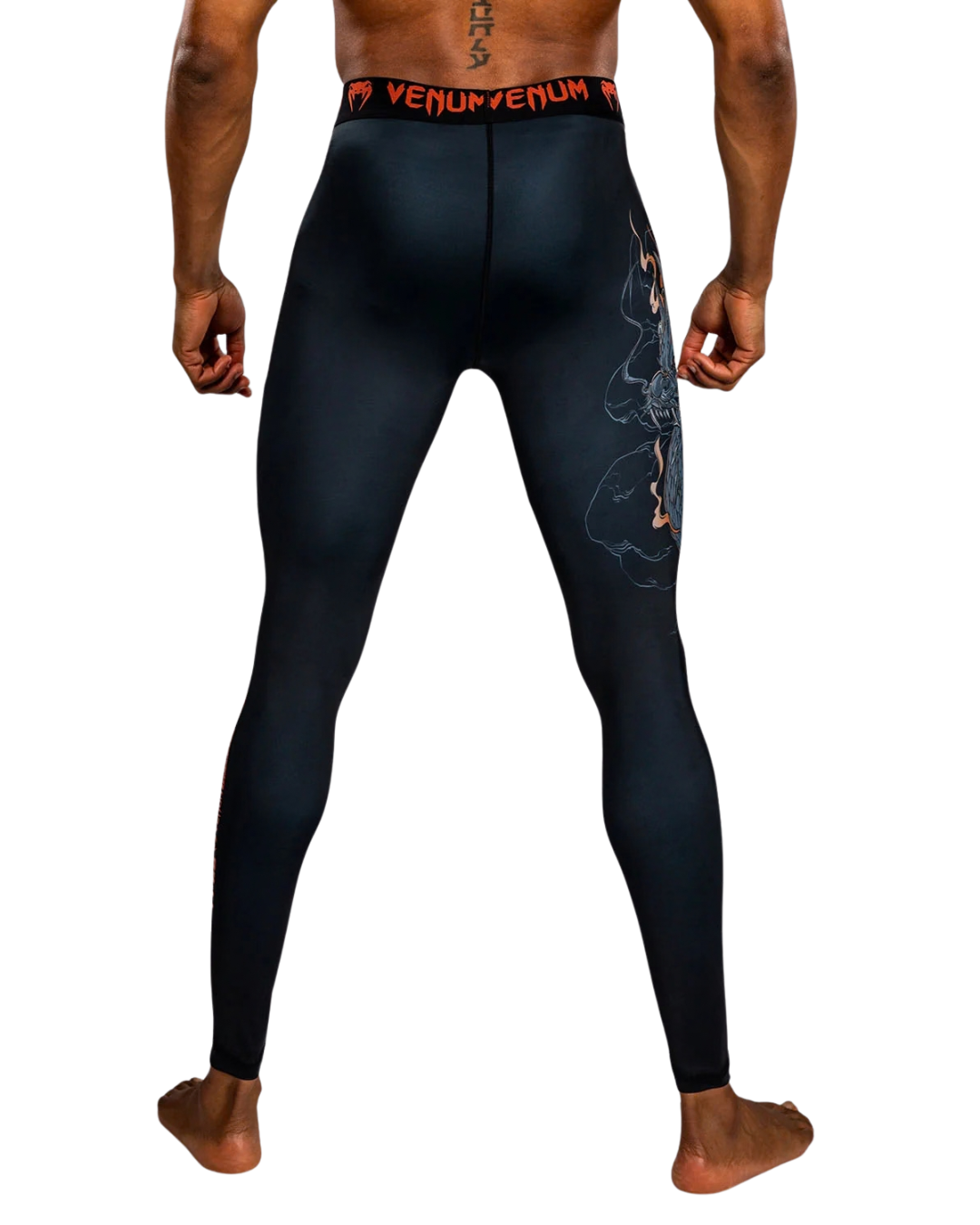 Venum Thunder Dragon Spats – Black/Grey/Copper | Compression Fit – MMA & BJJ Grappling Performance