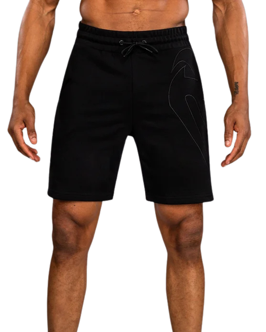 Venum Giant 3D Cotton Shorts – Black | French Terry Cotton – Regular Fit – Lifestyle Athletic Wear
