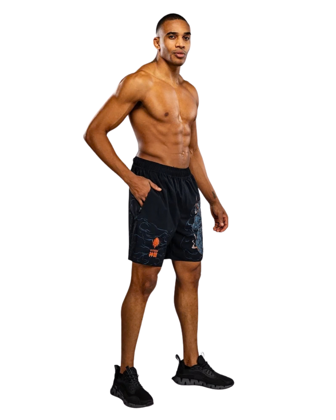 Venum Thunder Dragon Training Shorts – Black/Grey/Copper | Lightweight Mobility – MMA & Striking Performance