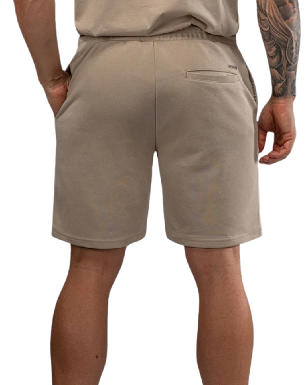 Venum Giant 3D Cotton Shorts – Beige | French Terry Cotton - Regular Fit - Lifestyle Athletic Wear