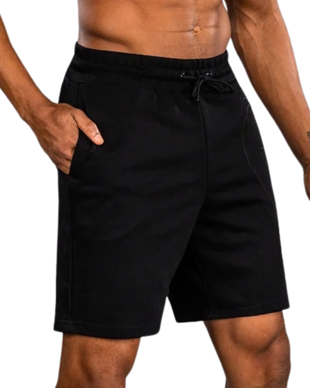 Venum Giant 3D Cotton Shorts – Black | French Terry Cotton – Regular Fit – Lifestyle Athletic Wear