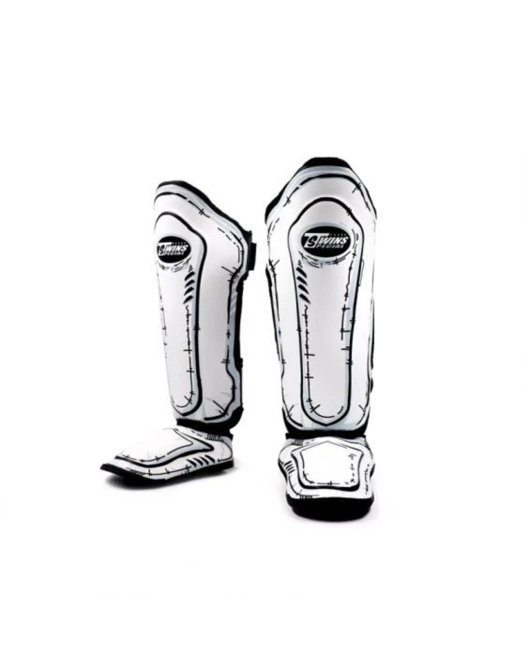 Twins Special FSGL10-66 Fancy Shin Guards – Comic White/Black |