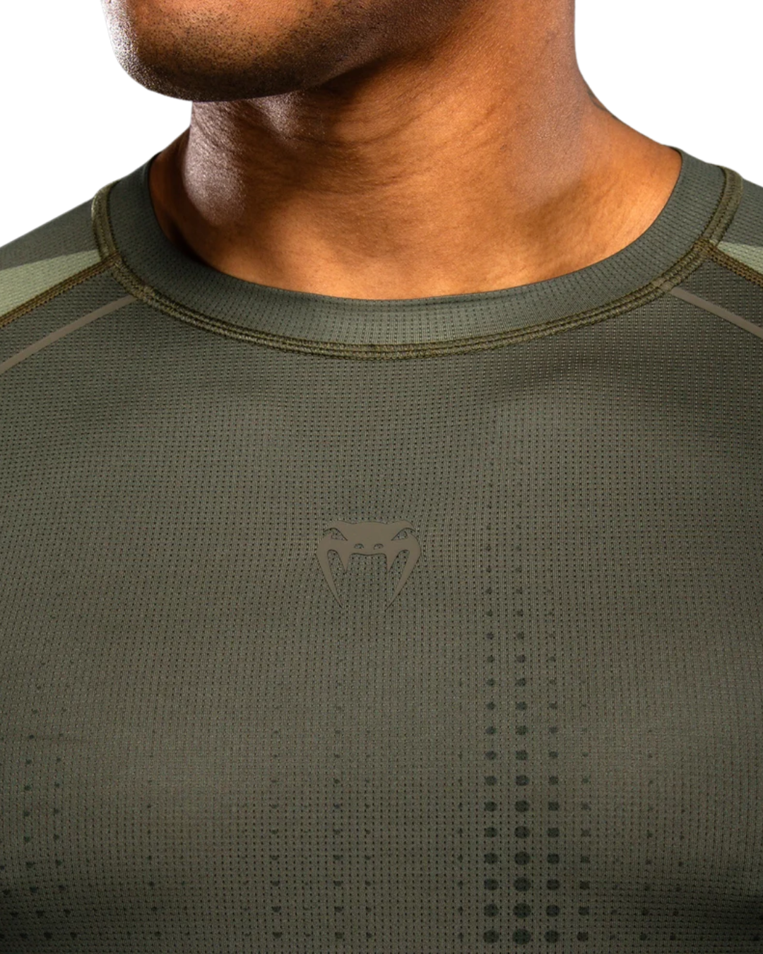 Venum Stealth Longsleeve Rashguard – Khaki/Dark Green | Compression Fit – MMA & BJJ Performance Wear