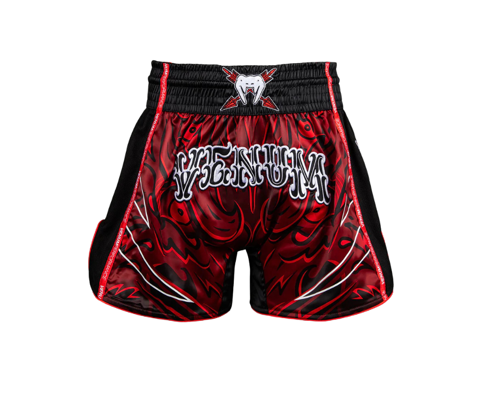 Venum Wolf Atak Muay Thai Shorts – Black/Red | Fight Shorts