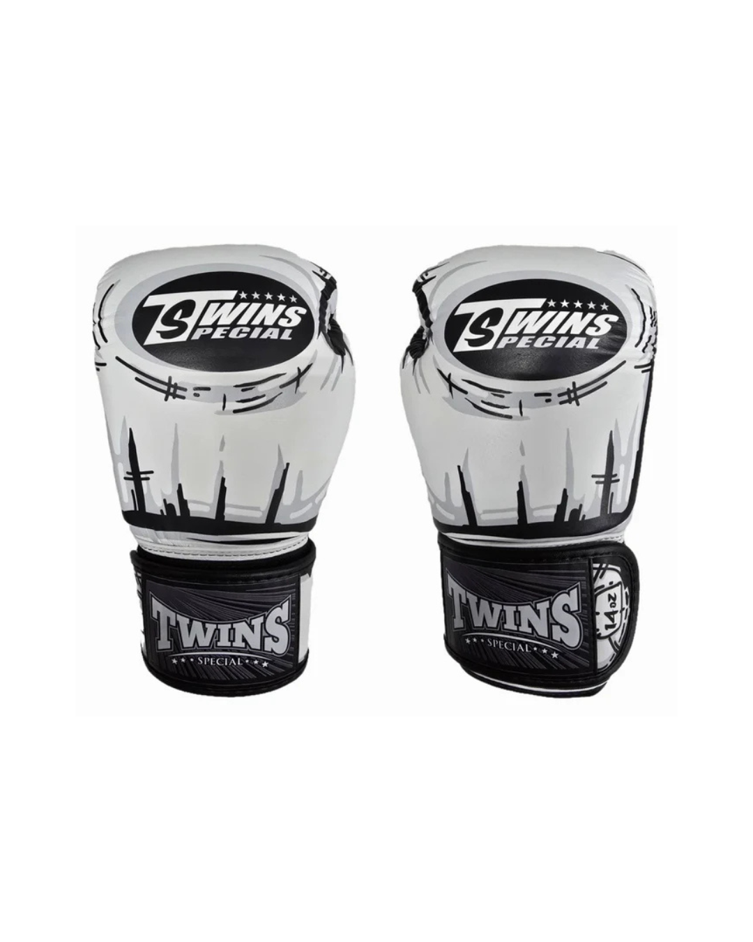 Twins Special FBGVL4-66 Fancy Boxing Gloves – Comic White/Black