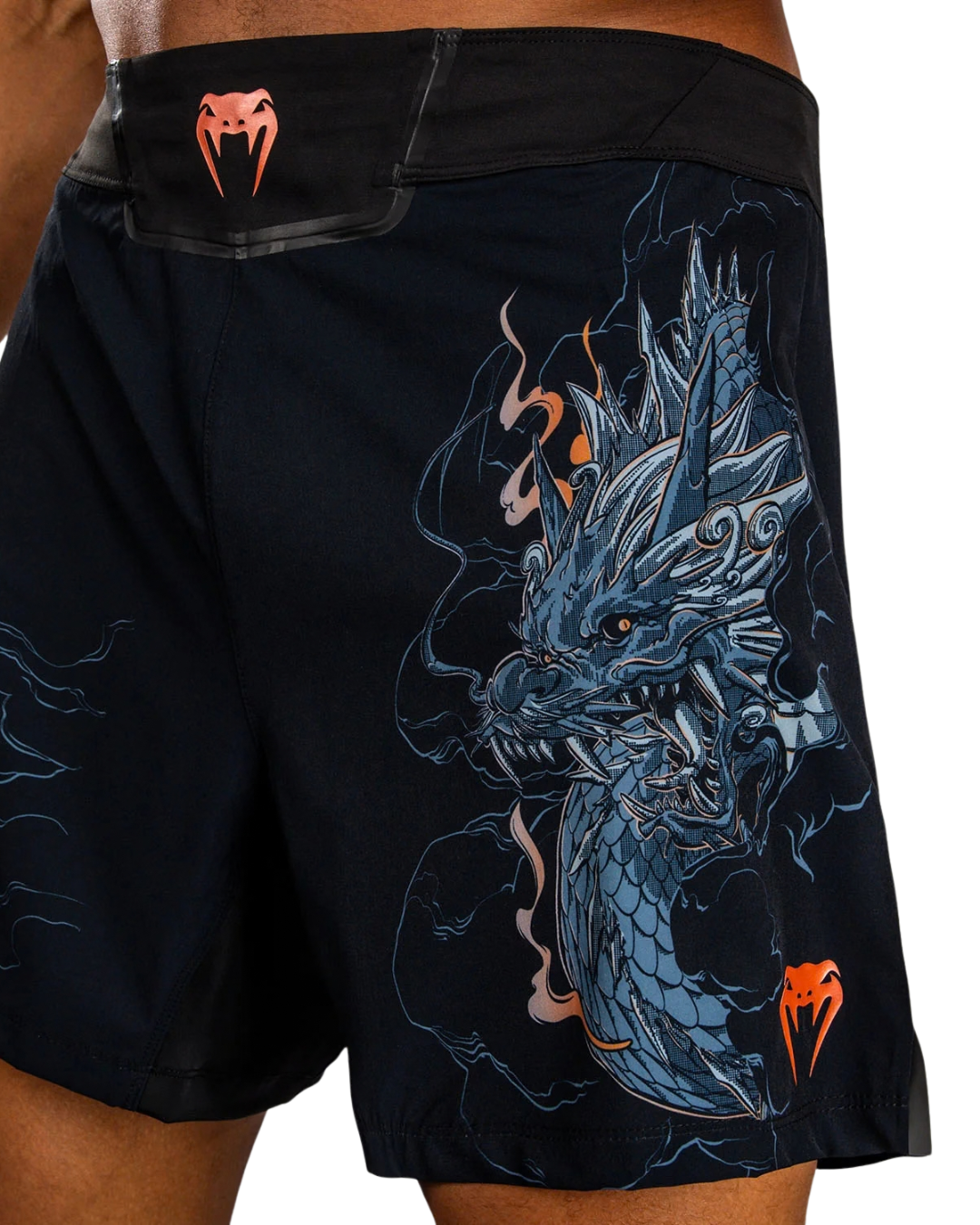 Venum Thunder Dragon Fightshorts – Black/Grey/Copper | Lightweight Mobility – MMA & Striking Performance