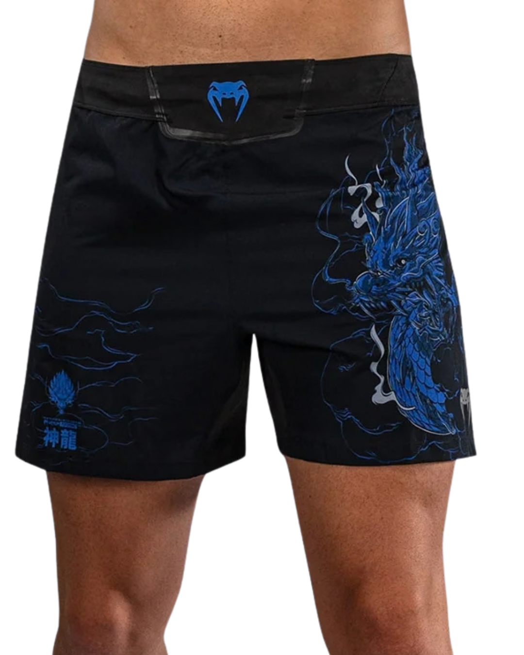 Venum Thunder Dragon Fightshorts – Black/Royal Blue | Lightweight Mobility – MMA & Striking Performance