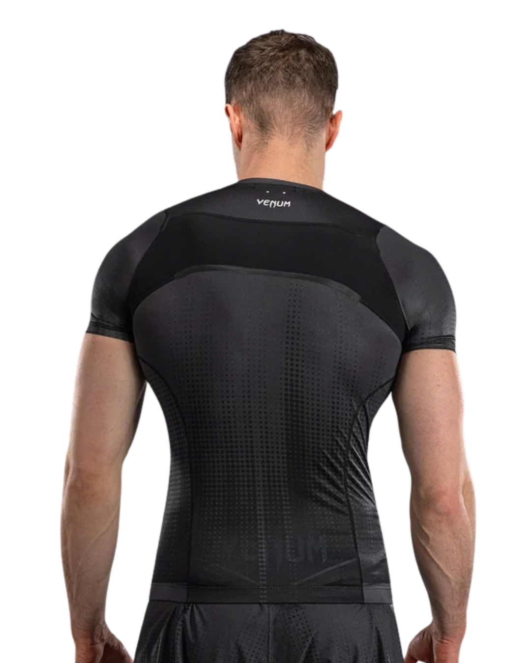 Venum Stealth Shortsleeve Rashguard – Black/White | Compression Fit – MMA & BJJ Performance Wear