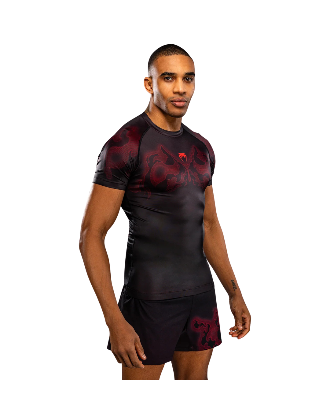 Venum Spectre Short Sleeve Rash Guard – Black/Red