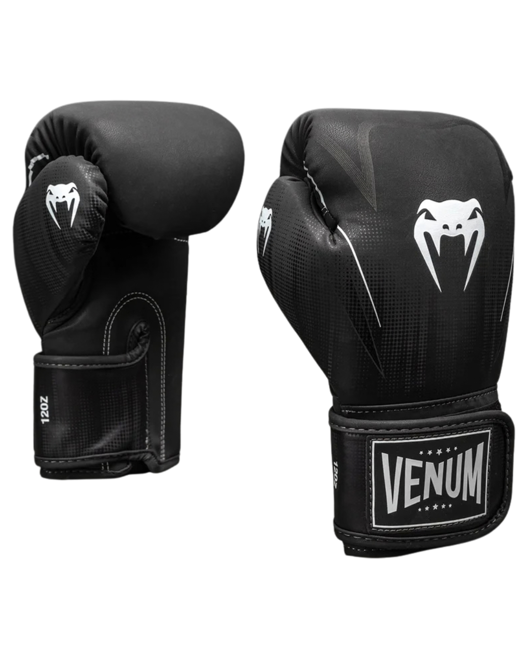 Venum Stealth Boxing Gloves – Black/White | Skintex Leather – Multi‑Density Foam – Training & Sparring