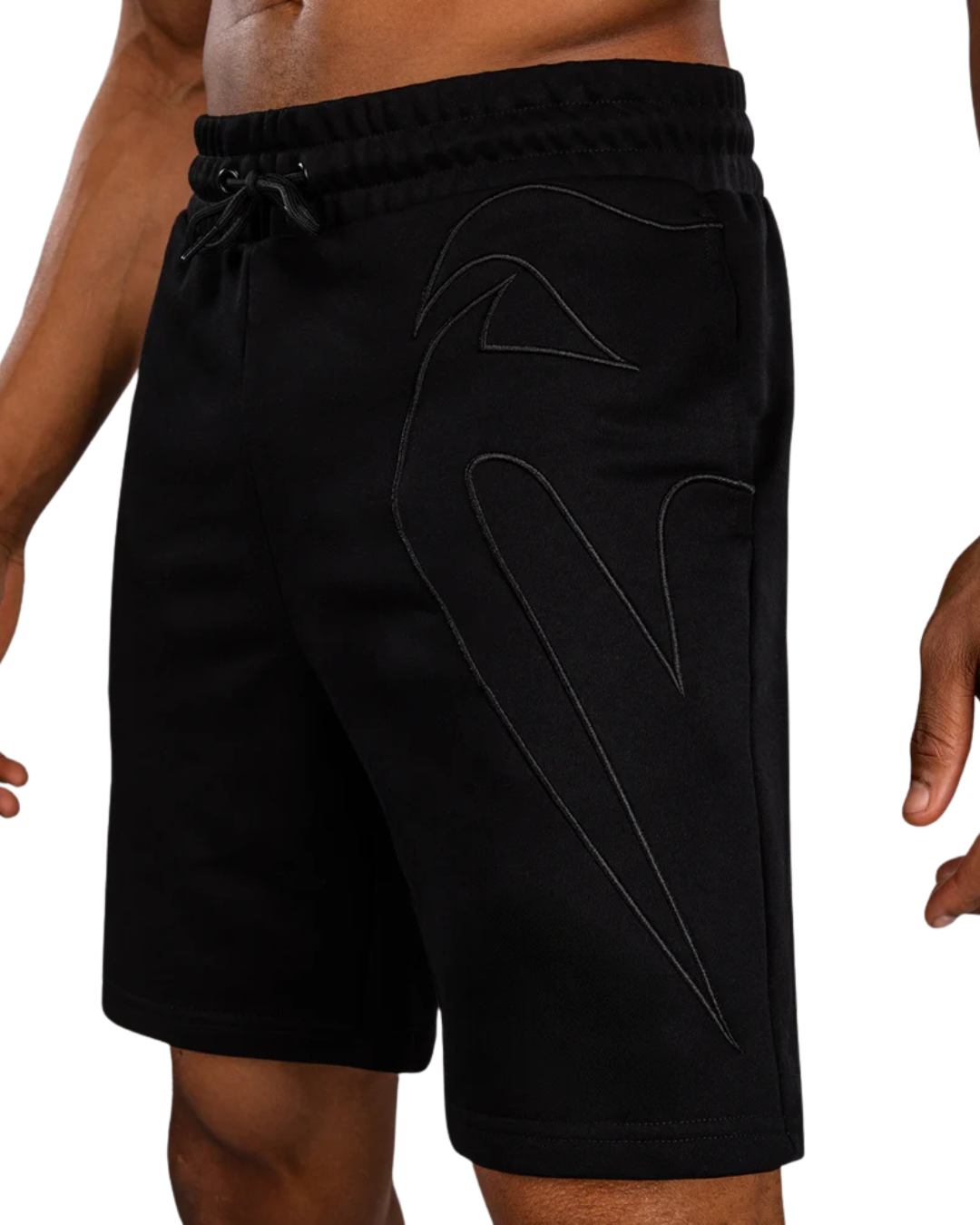 Venum Giant 3D Cotton Shorts – Black | French Terry Cotton – Regular Fit – Lifestyle Athletic Wear