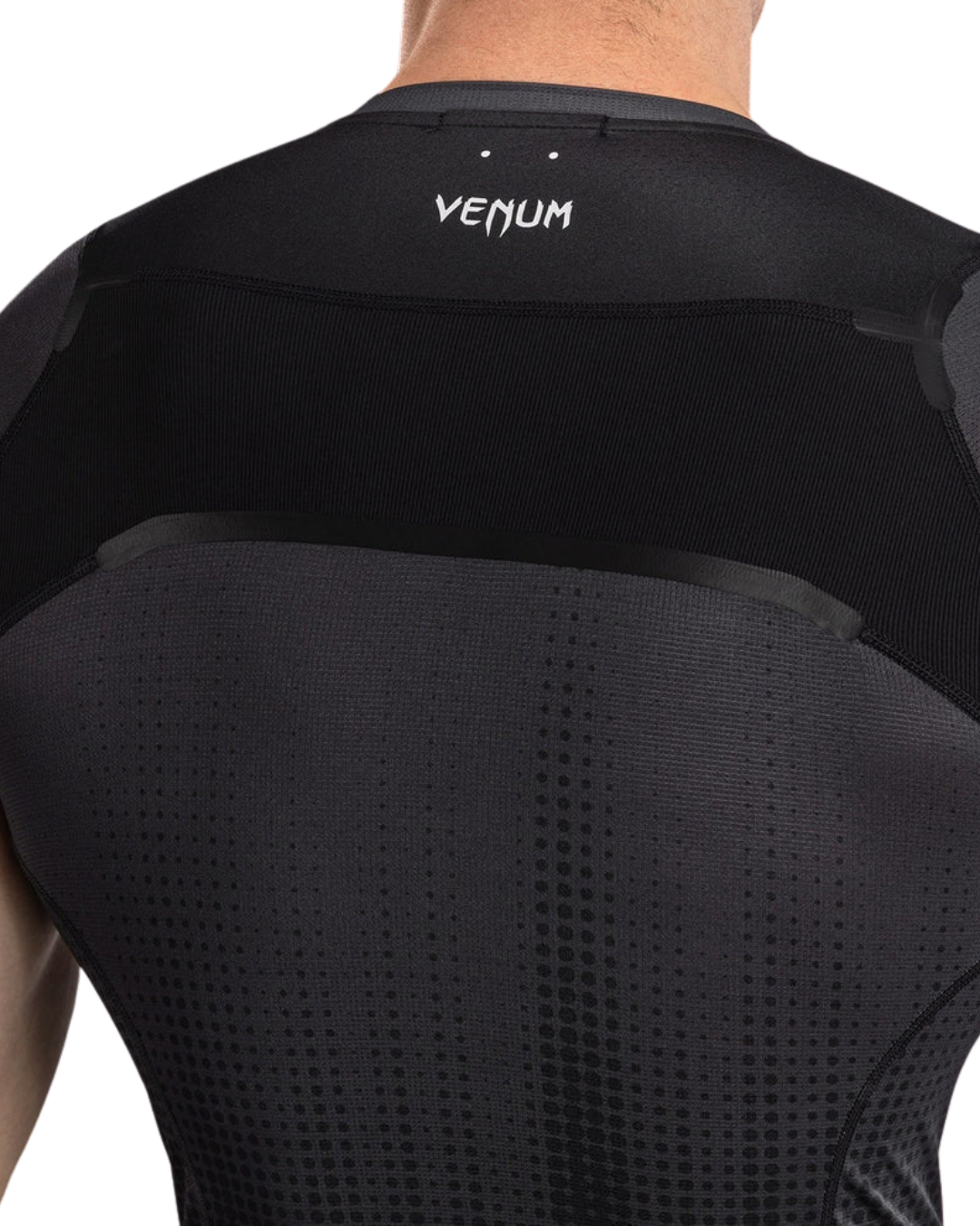 Venum Stealth Shortsleeve Rashguard – Black/White | Compression Fit – MMA & BJJ Performance Wear