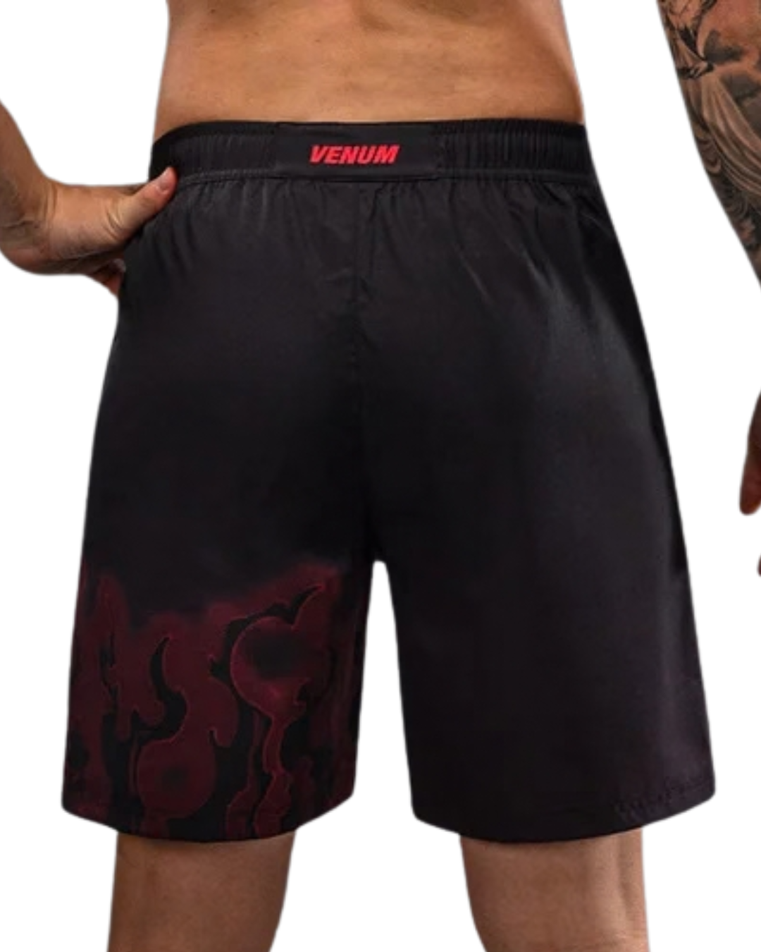 Venum Spectre Training Shorts – Black/Red | Lightweight Performance – Mid‑Thigh Cut
