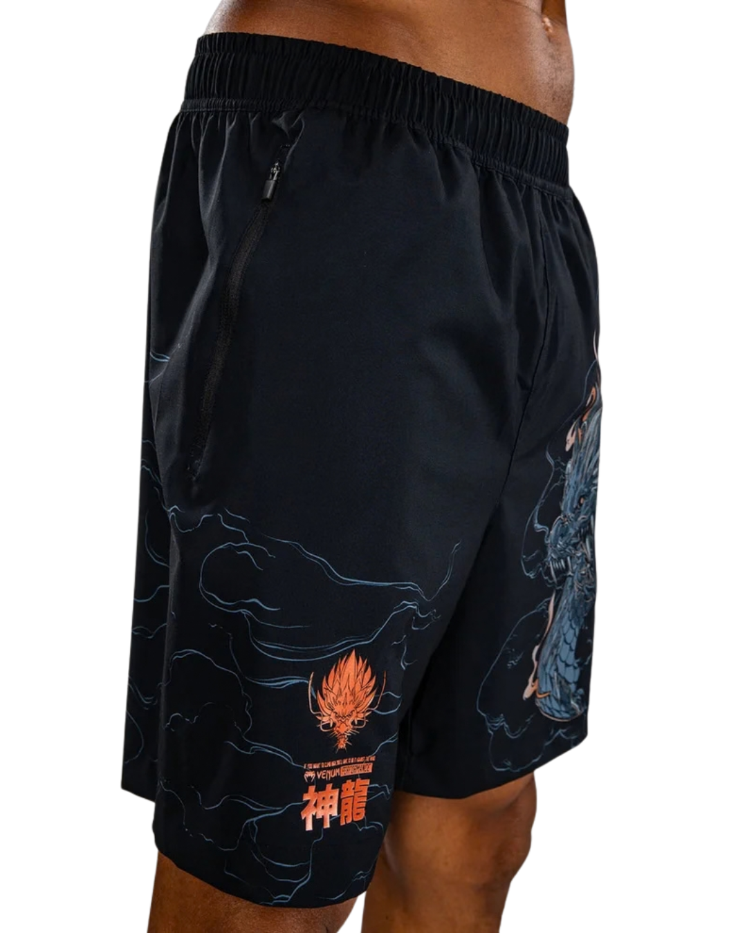 Venum Thunder Dragon Training Shorts – Black/Grey/Copper | Lightweight Mobility – MMA & Striking Performance