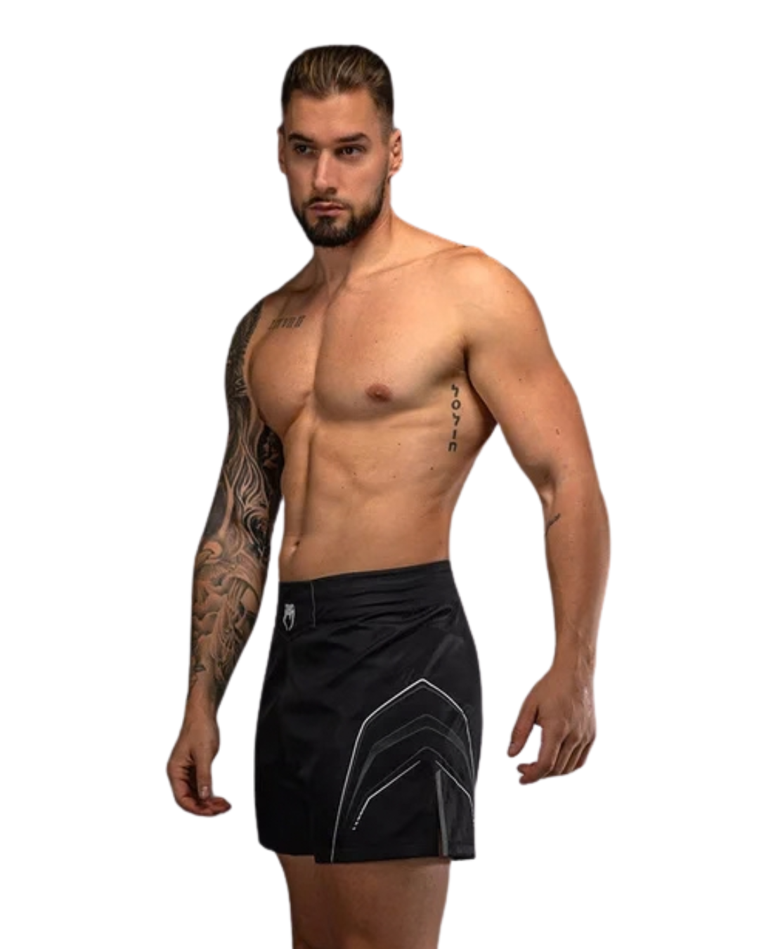 Venum Streamline Fightshorts – Black/White | Lightweight Mobility – MMA & Kickboxing Performance