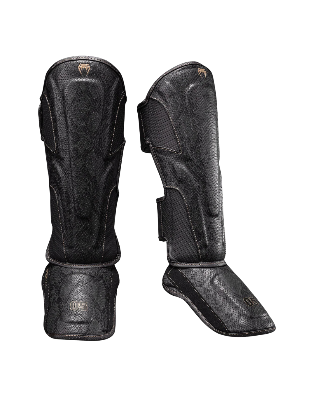 Venum Impact Evo Scales Shin Guards – Dark Grey