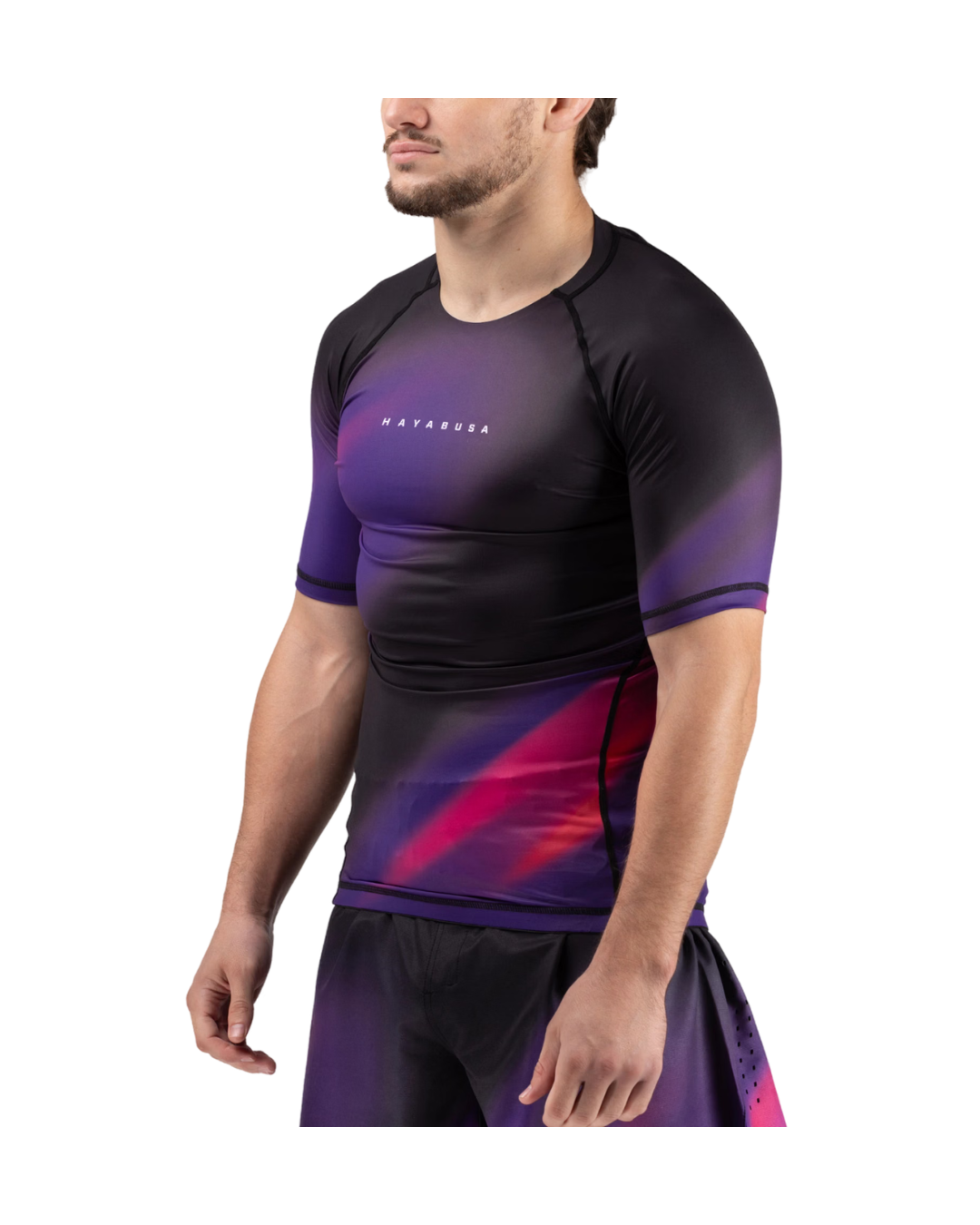 Hayabusa Men’s Apex Short Sleeve Rash Guard – Purple