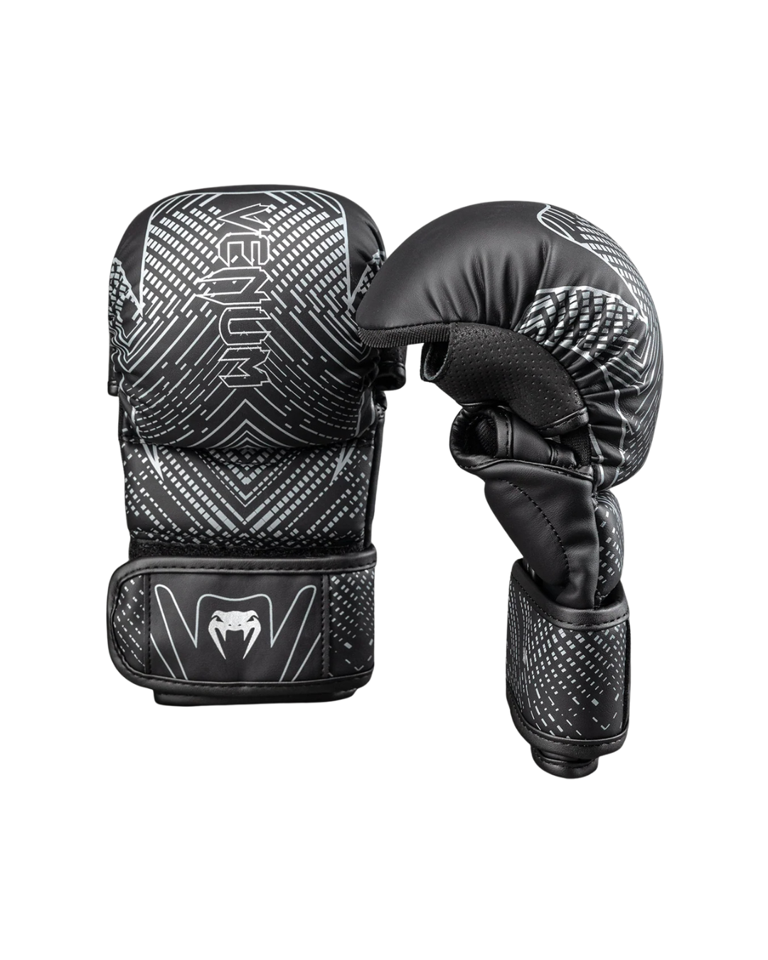 Venum Midnight Fury MMA Sparring Gloves – Black/Grey/Silver