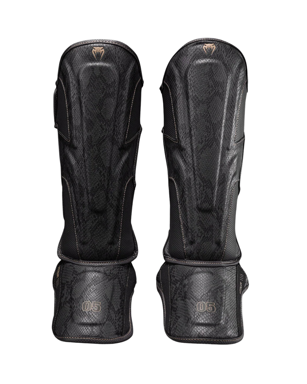 Venum Impact Evo Scales Shin Guards – Dark Grey
