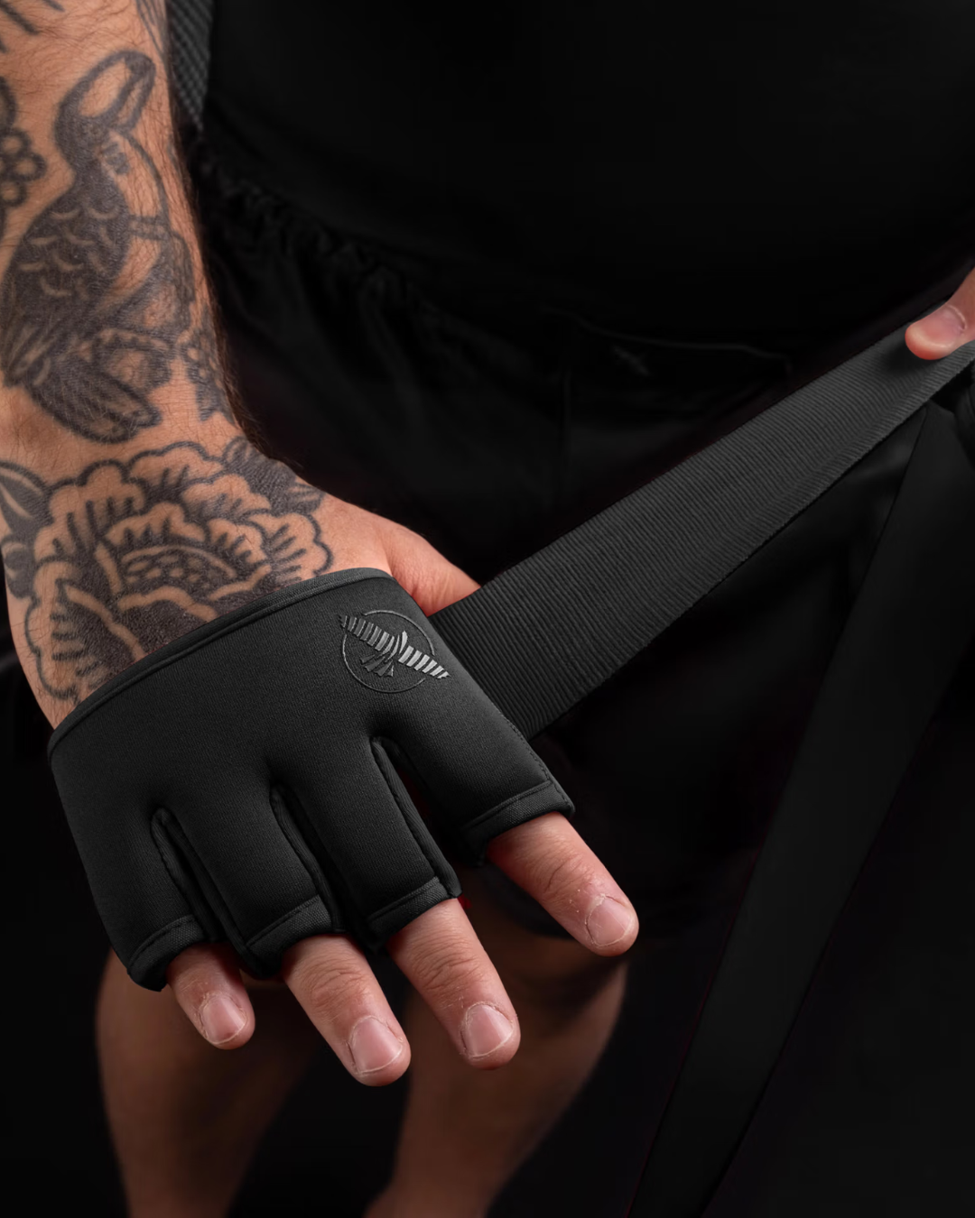 AYABUSA Knuckle Guard Handwraps – Black | Gel-Foam Knuckle Prote