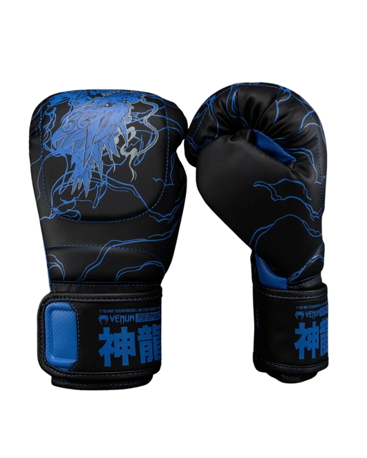 Venum Thunder Dragon Boxing Gloves – Black/Royal Blue | Injected Foam – Premium Striking Protection