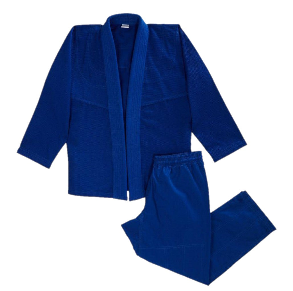 ADULT PLAIN BJJ GI BLUE LEFT SIDE